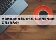 馬來(lái)西亞軟件開(kāi)發(fā)公司名稱（馬來(lái)西亞互聯(lián)網(wǎng)公司名稱大全）