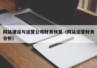 網(wǎng)站建設與運營公司財務預算（網(wǎng)站運營財務分析）